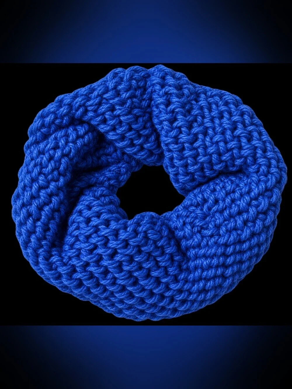 Hand-Knitted Soft Blue Scrunchie | Custom Orders Available